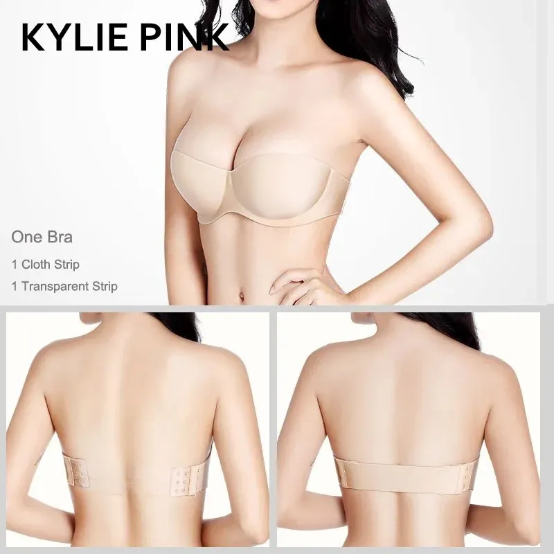 Women's Strapless Bras for Wedding Dress - Invisible Underwear for Small Breast Females