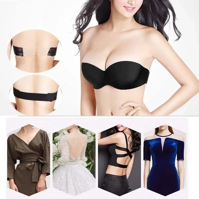 Women's Strapless Bras for Wedding Dress - Invisible Underwear for Small Breast Females