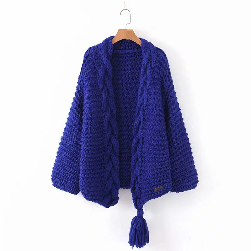 Women‘s Tassel Knitted Coat