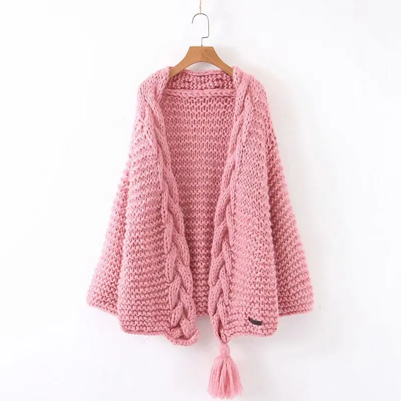 Women‘s Tassel Knitted Coat
