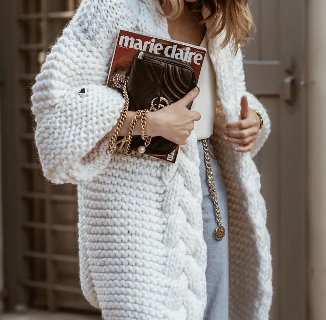 Women‘s Tassel Knitted Coat