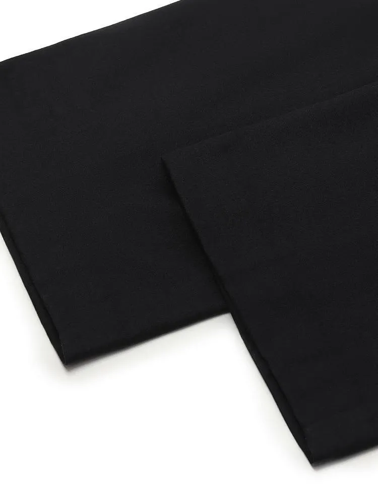 Wool Straight Full Length Pants