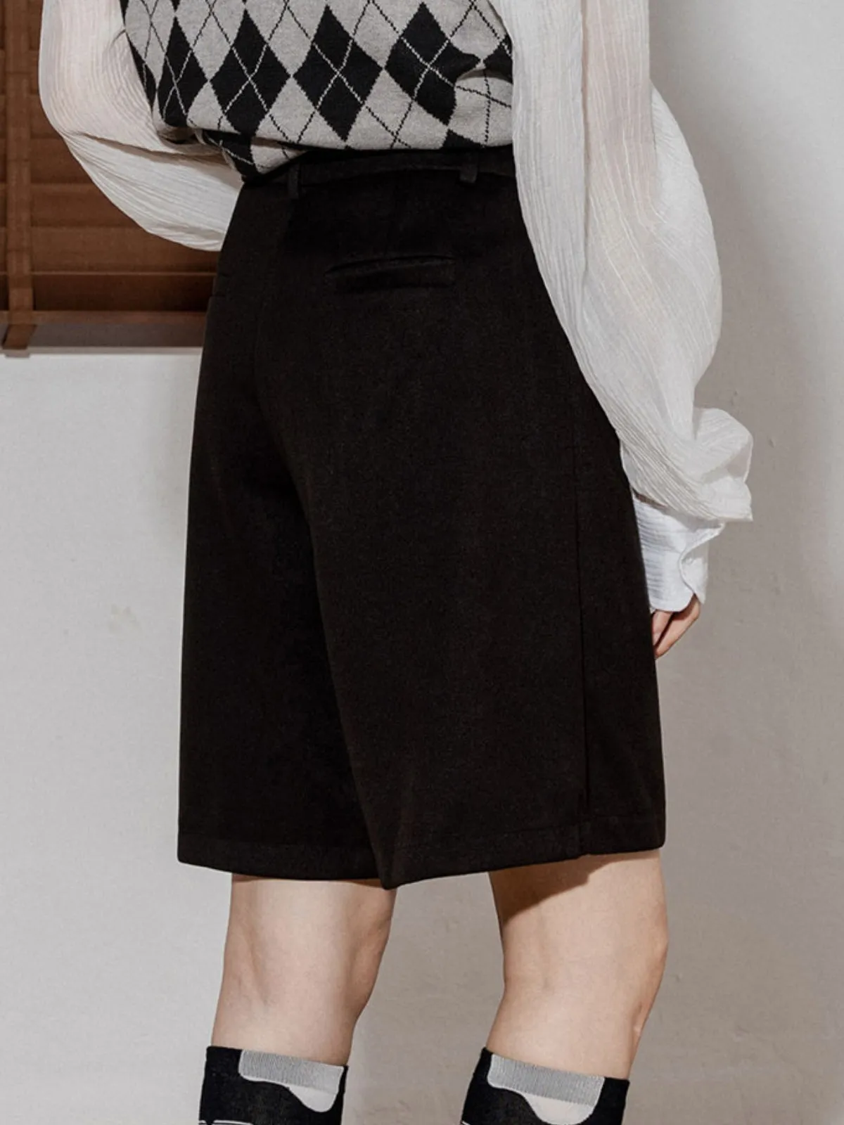 Woolen Casual Short Pants