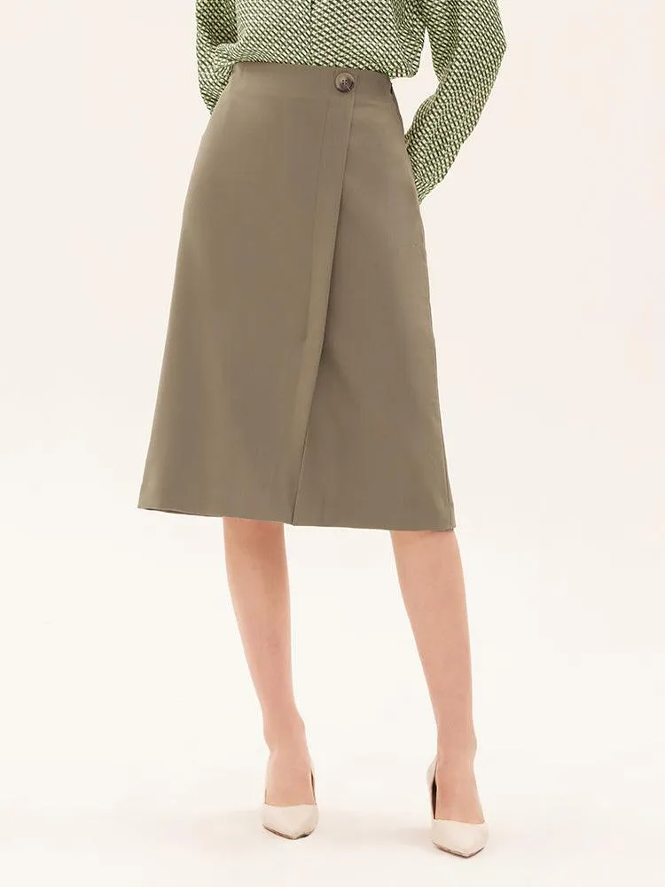 Worsted Wool A-Line Skirt