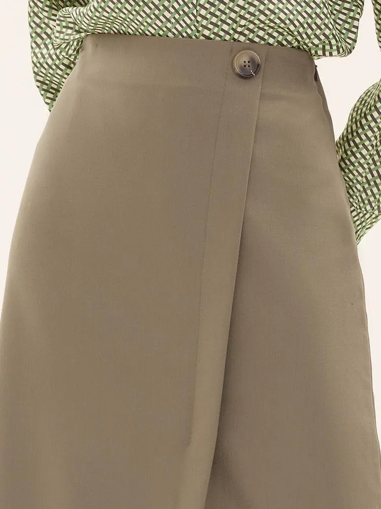 Worsted Wool A-Line Skirt