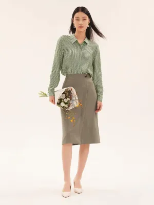 Worsted Wool A-Line Skirt