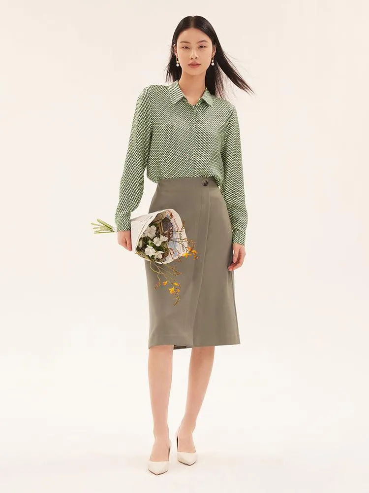 Worsted Wool A-Line Skirt