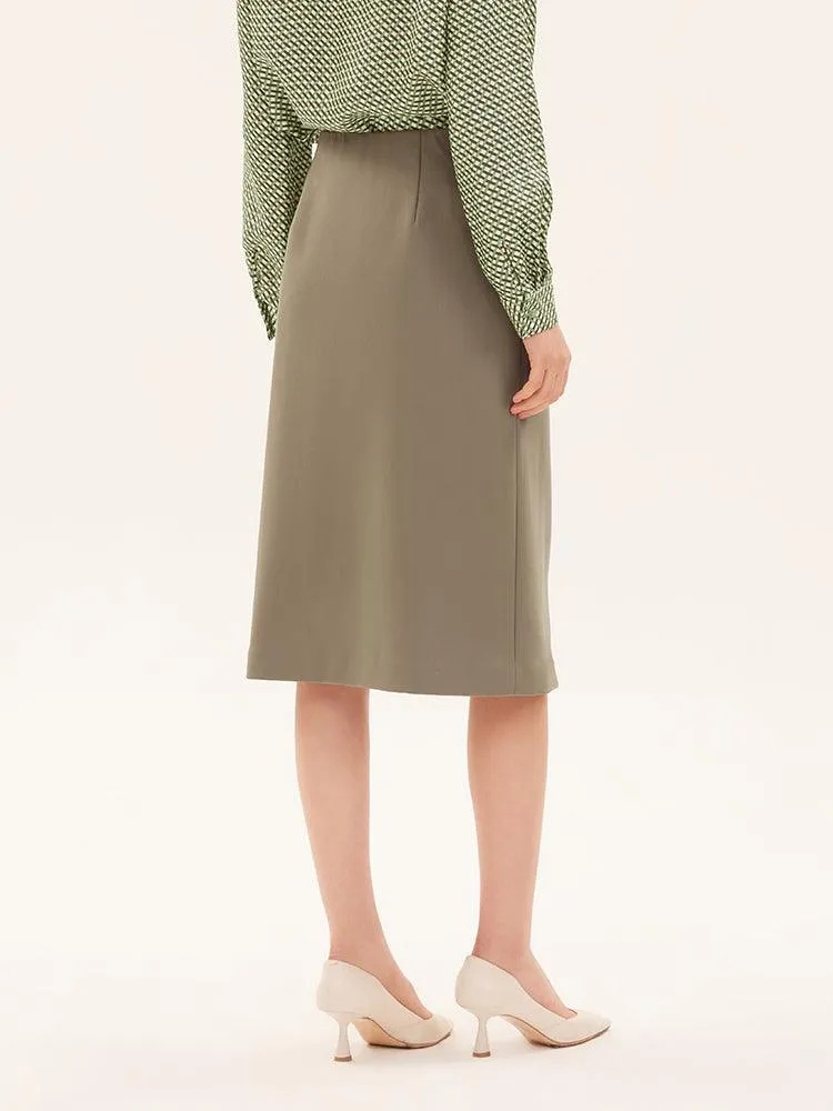 Worsted Wool A-Line Skirt