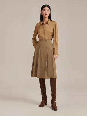 Worsted Wool A-Shape Dress
