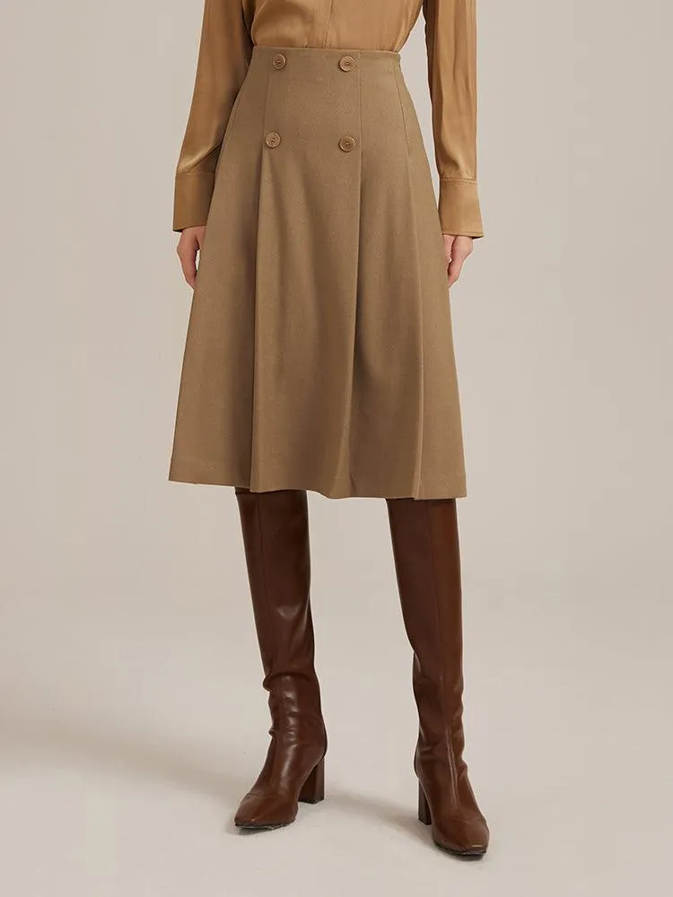 Worsted Wool A-Shape Dress
