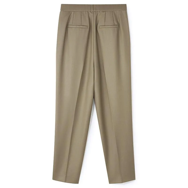 Worsted Wool Tapered Pants