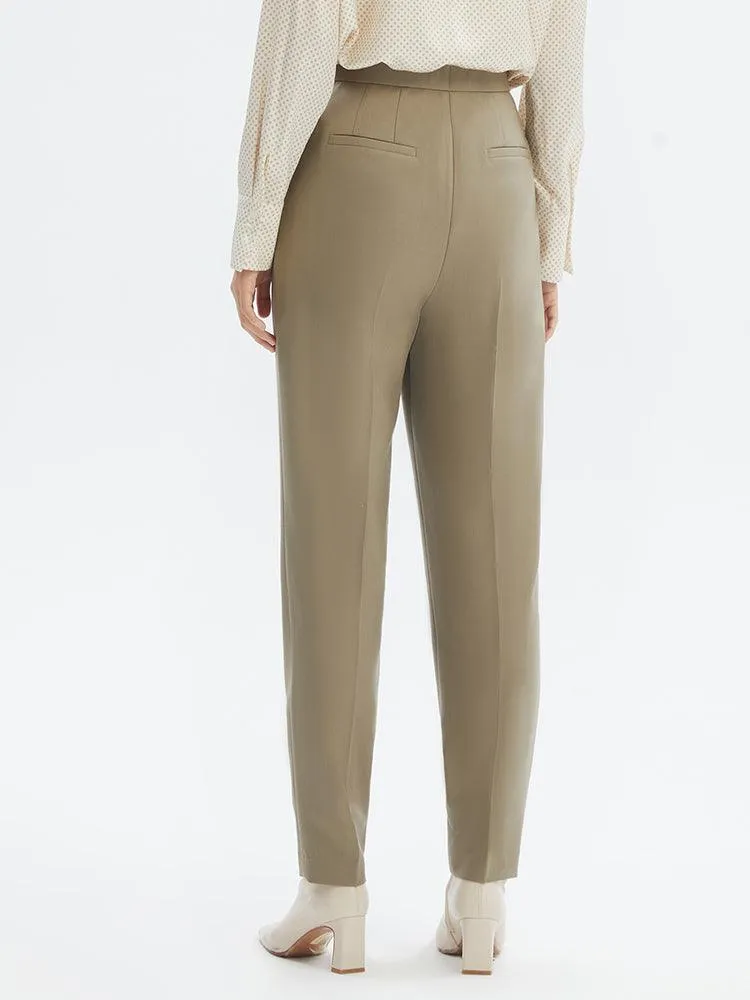 Worsted Wool Tapered Pants