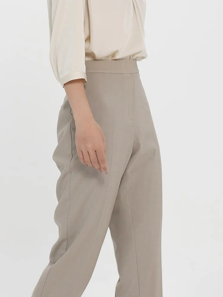 Worsted Wool Tapered Pants