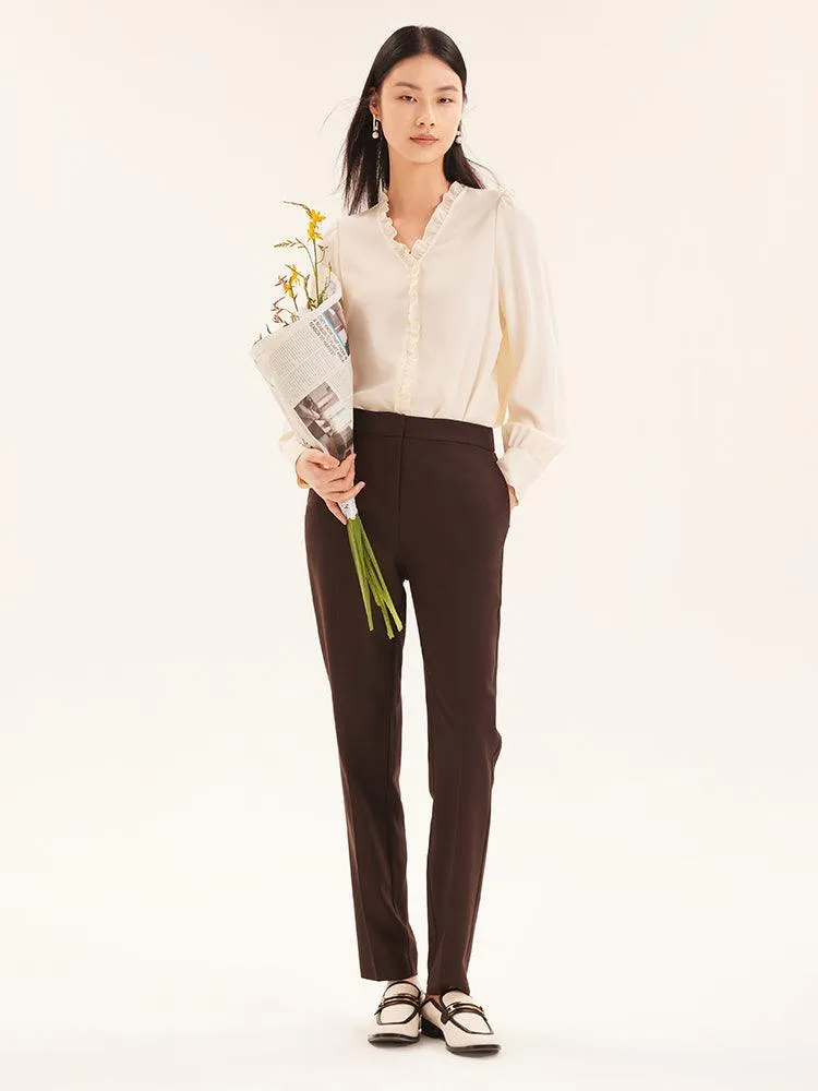 Worsted Wool Tapered Pants