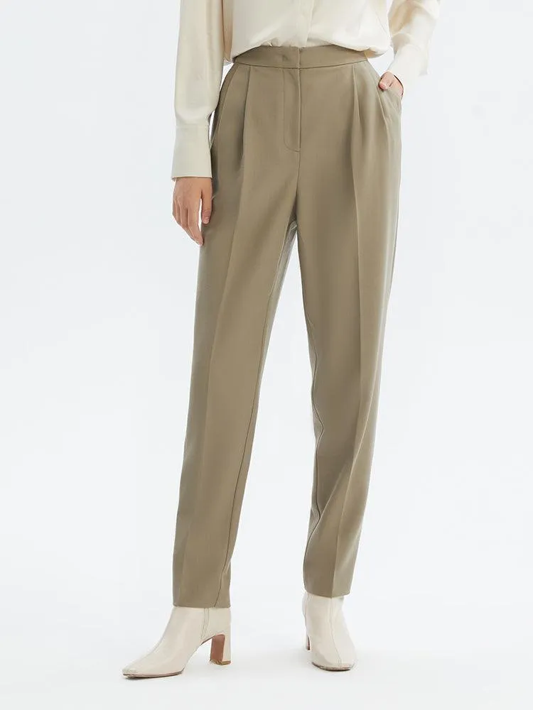 Worsted Wool Tapered Pants