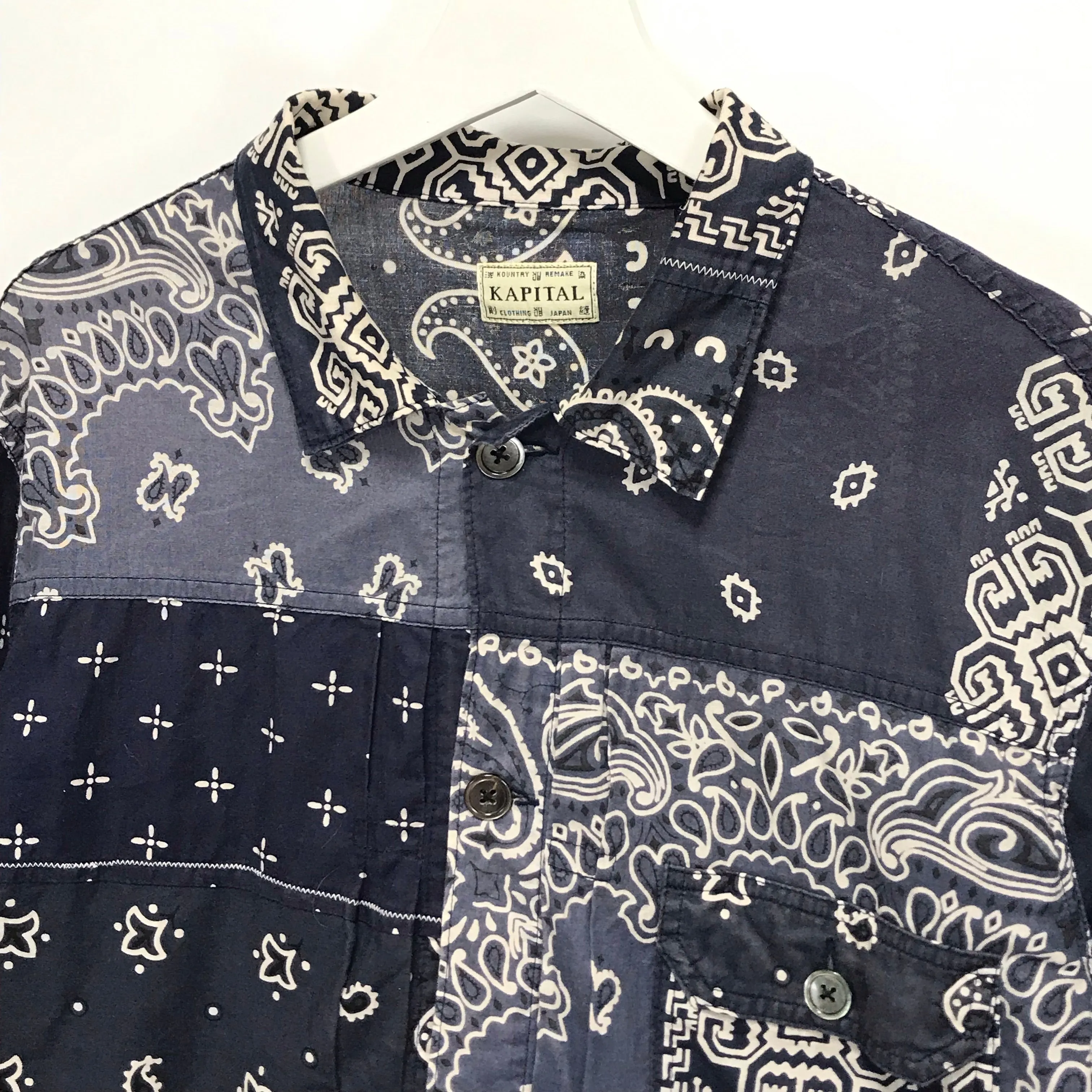 [XL] Kapital Kountry Bandana Shirt Jacket Navy