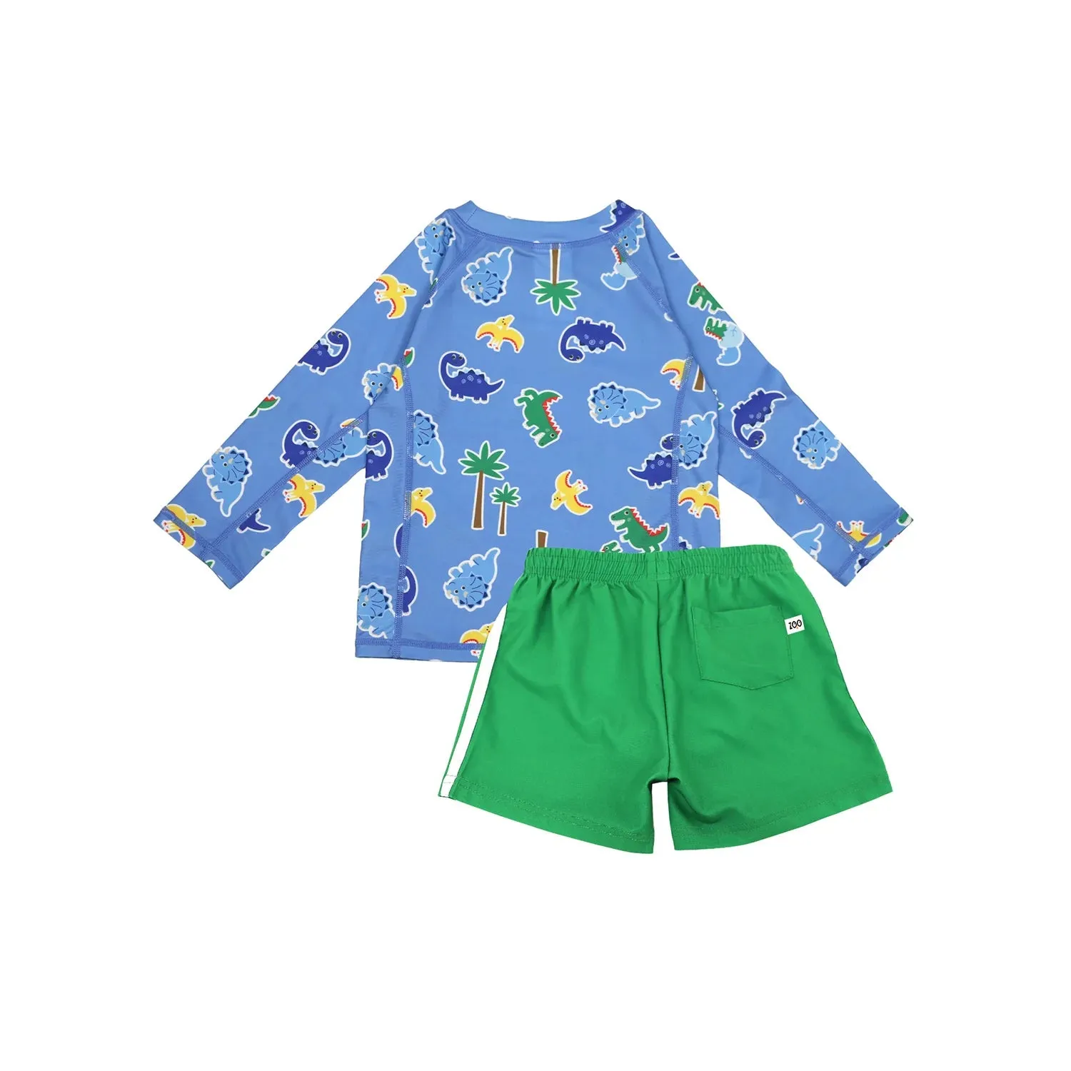 Zoocchini Rashguard  Baby & Toddler 2 Piece Printed Swimsuit – Sizes 6M to 4Y
