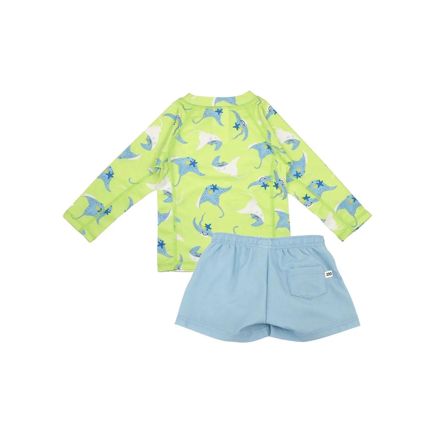 Zoocchini Rashguard  Baby & Toddler 2 Piece Printed Swimsuit – Sizes 6M to 4Y